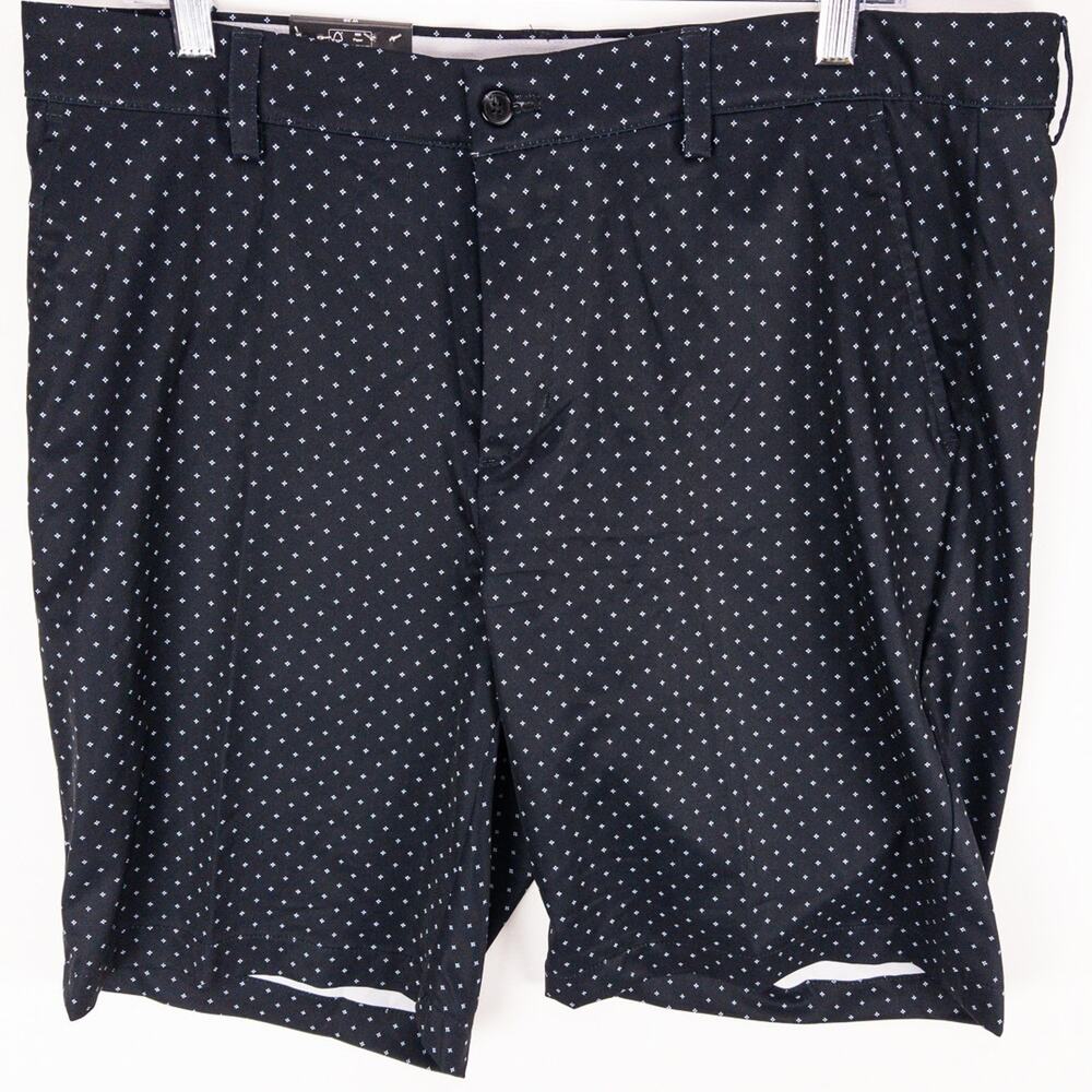 Greg Norman ML75 Microlux Golf Shorts Mens 36 Black Micro Print Stretch 11” NWT